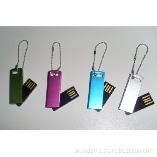 Mini Swivel USB Flash Drive with Customized Logo Available
